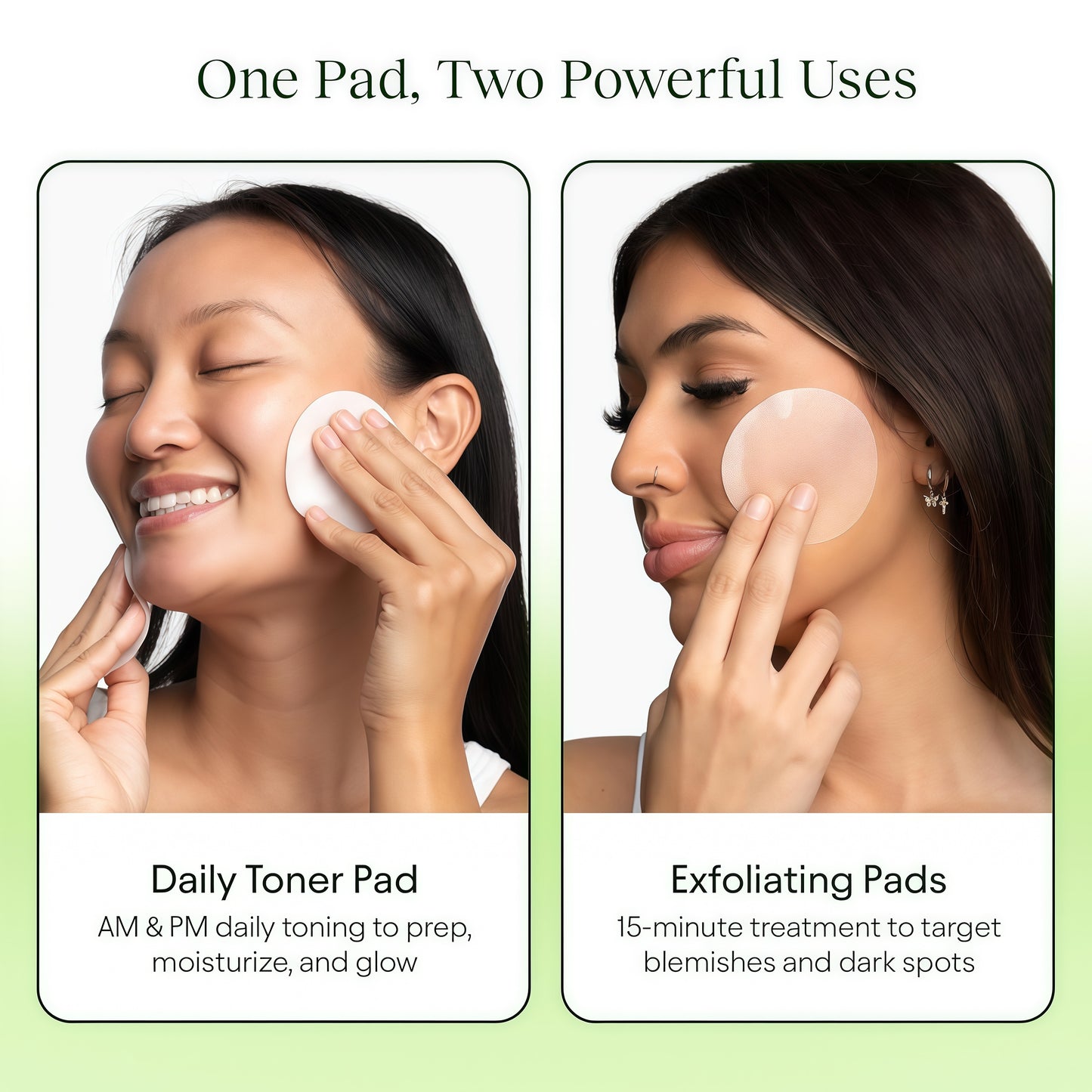 JIYU Korean Skincare Bundle – NAD+ Hydrating Face Moisturizer (50 ml) + Toning Toner Pads (100 Count) – Brightening & Hydrating Daily Skincare Routine for All Skin Types
