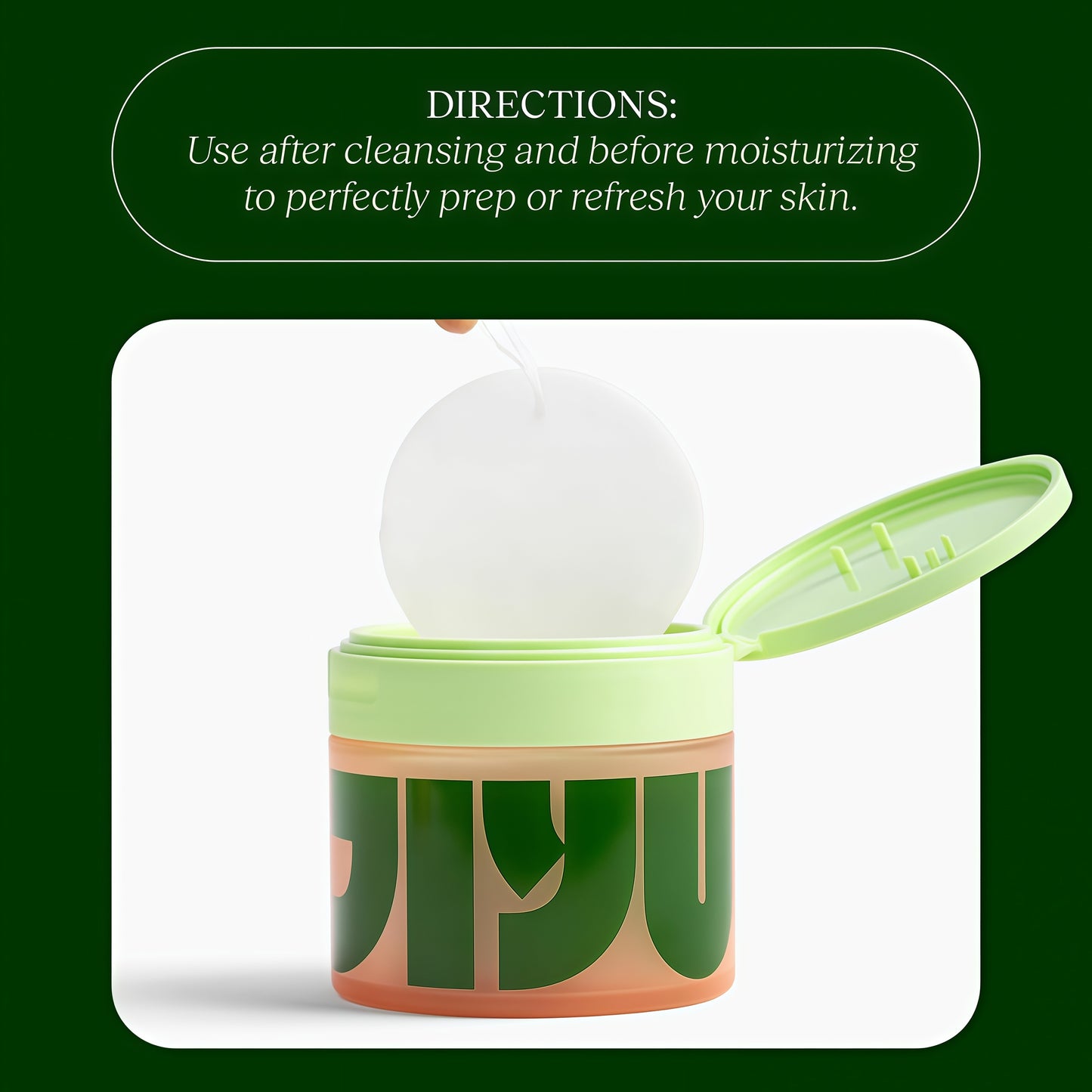 JIYU Toner Pads - Korean Skincare for Dark Spots, Wrinkles & Dull Skin - Hydrating Facial Treatment with Snail Mucin, Niacinamide, Peptides & Centella - 100 Count